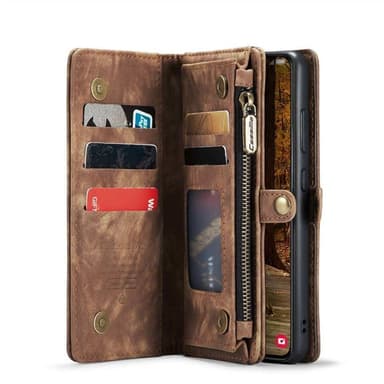 CaseMe mobilfodral 008 8-kort Samsung Galaxy S25 - Brun