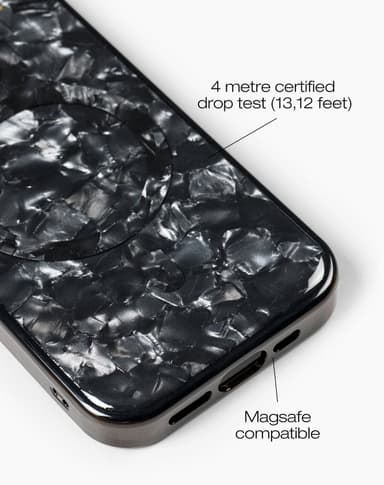 Pearlised Case MagSafe iPhone 15PR Black