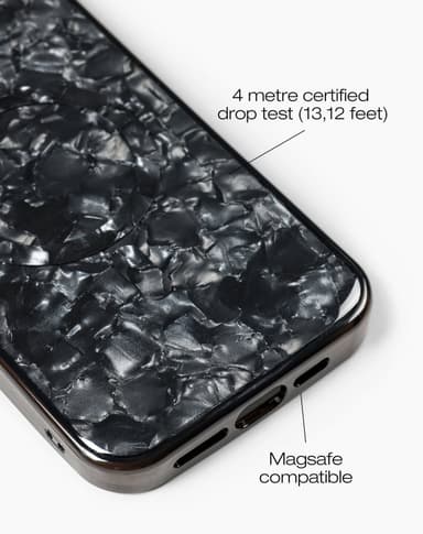 Pearlised Case MagSafe iPhone 14PM Black