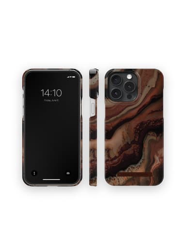 Printed Case MagSafe iPhone 15PM Dark Amber Marble