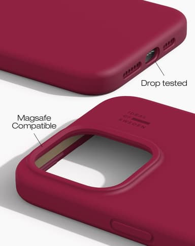 Silicone Case MagSafe iPhone 15PM Cranberry