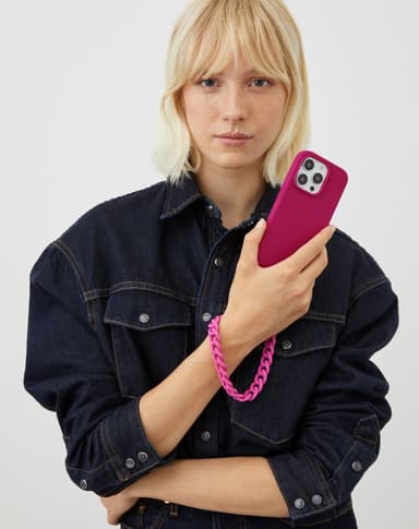 Silicone Case iPhone 15PL Magenta