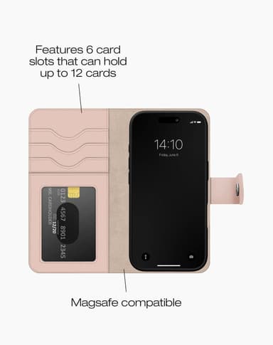 Magnet Wallet+ MagSafe iPhone 16PR Pink