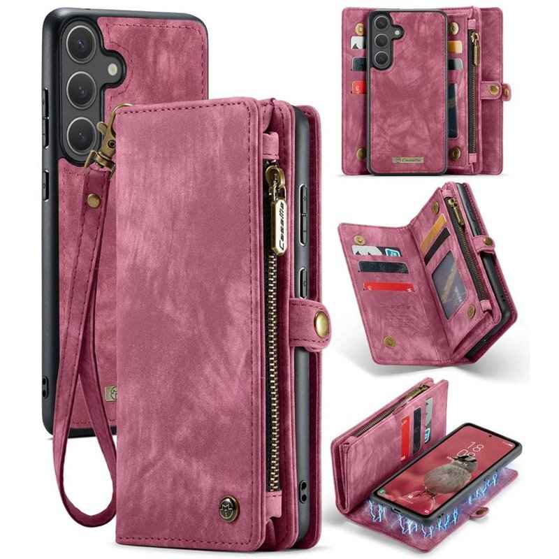 CaseMe mobilfodral 008 8-kort Samsung Galaxy S25 Plus - Röd