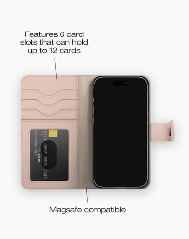 Magnet Wallet+ MagSafe iPhone 15PR Pink