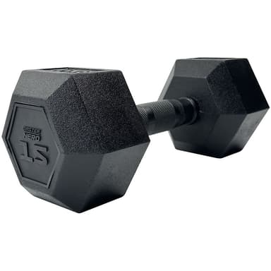 Master Fitness Nero Rubber Coated Hex, Hex hantlar 15 kg