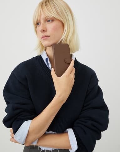 Magnet Wallet+ iPhone 12/12P Dark Brown