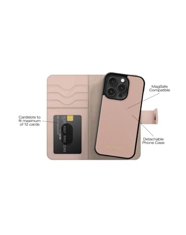 Magnet Wallet+ MagSafe iPhone 15PR Pink