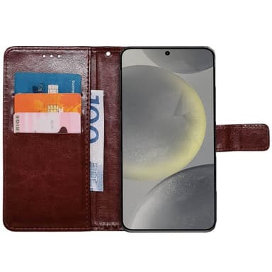 Plånboksfodral 3-kort Samsung Galaxy S25 Plus - Brun