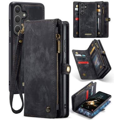 CaseMe mobilfodral 008 8-kort Samsung Galaxy S25 Plus - Svart/grå