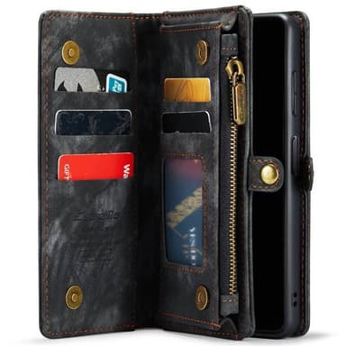 CaseMe mobilfodral 008 8-kort Samsung Galaxy S25 Plus - Svart/grå