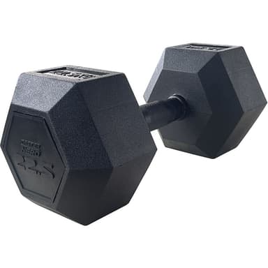 Master Fitness Nero Rubber Coated Hex, Hex hantlar 22,5 kg