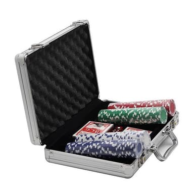 Pokerset med 200 marker och aluminiumväska