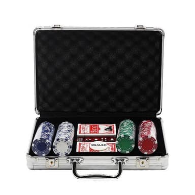 Pokerset med 200 marker och aluminiumväska