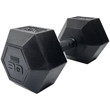 Master Fitness Nero Rubber Coated Hex, Hex hantlar 30 kg