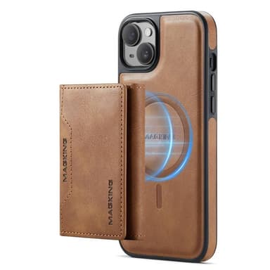 DG-Ming Magking K2 2i1 fodral iPhone 15 - Brun