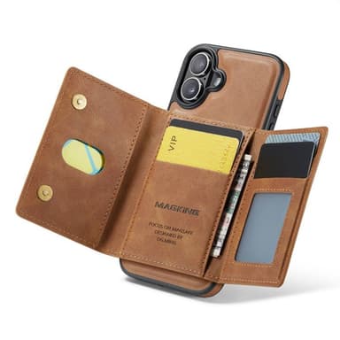 DG-Ming Magking K2 2i1 fodral iPhone 16 - Brun