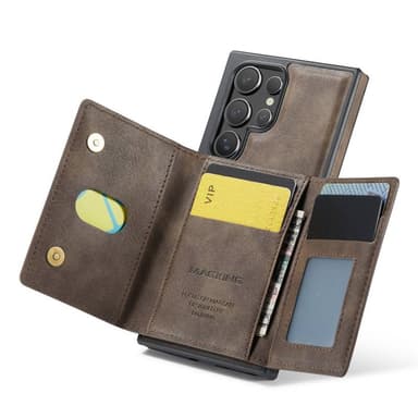 DG-Ming Magking K2 2i1 fodral Samsung Galaxy S23 Ultra - Coffee
