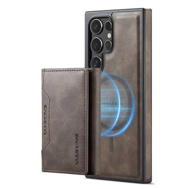 DG-Ming Magking K2 2i1 fodral Samsung Galaxy S23 Ultra - Coffee