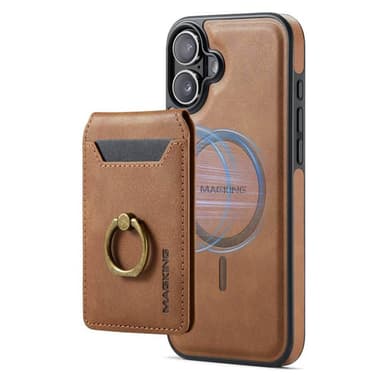 DG-Ming Magking K1 2i1 fodral iPhone 16 - Brun