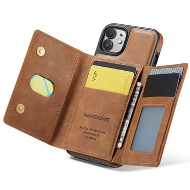 DG-Ming Magking K2 2i1 fodral iPhone 12 - Brun