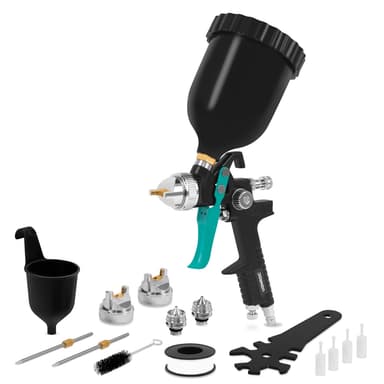 VONROC PRO Lackspruta – 600ml – HVLP design | inkl. 3 munstycken