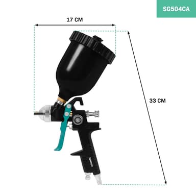 VONROC PRO Lackspruta – 600ml – HVLP design | inkl. 3 munstycken