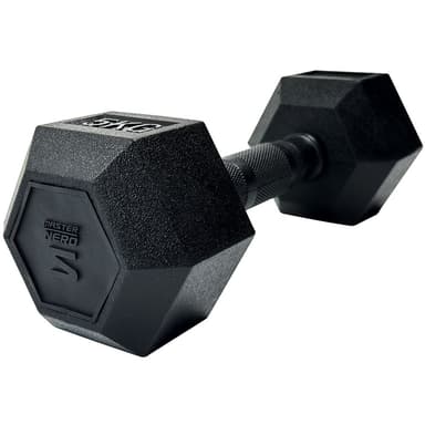 Master Fitness Nero Rubber Coated Hex, Hex hantlar 5 kg