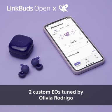 Sony LinkBuds Open True Wireless in ear-hörlurar (lila)