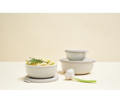 Mepal Rektangulär skål m lock Nordic white