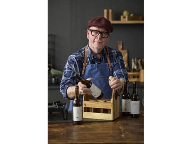HOLM Beer crate 23,3 x 15,7 x 29,5 cm Acacia wood