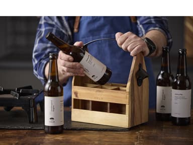 HOLM Beer crate 23,3 x 15,7 x 29,5 cm Acacia wood