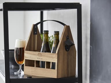 HOLM Beer crate 23,3 x 15,7 x 29,5 cm Acacia wood