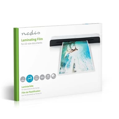 Nedis Laminerings film | A3 | Tjocklek: 100 Âµm | Packad per: 100 st. | Plast | Transparent