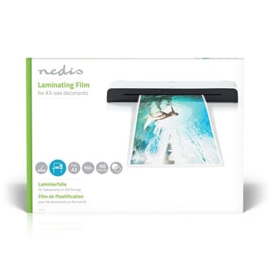 Nedis Laminerings film | A3 | Tjocklek: 100 Âµm | Packad per: 100 st. | Plast | Transparent