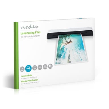 Nedis Laminerings film | A3 | Tjocklek: 100 Âµm | Packad per: 100 st. | Plast | Transparent