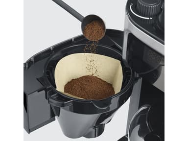 Grinding coffee machine Steel/Black