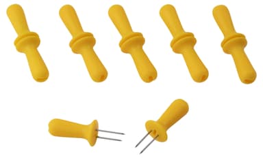Funktion Corn cob holders 12 pcs Yellow