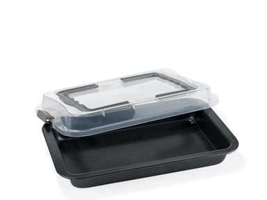 Funktion w/lid Frying dish 36,0 x 23 cm Grey