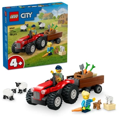 LEGO City Röd jordbrukstraktor med släp och får 60461