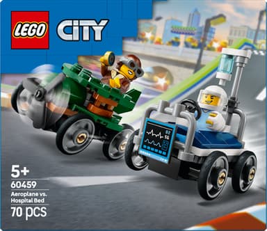 LEGO City Flygplan mot sjukhussäng – racingpaket 60459