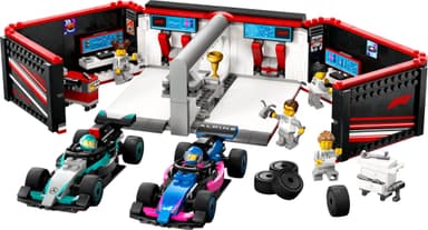 LEGO City F1 garage & Mercedes-AMG & Alpine bilar 60444