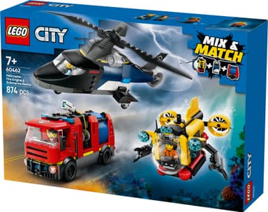 LEGO City Helikopter, brandbil och ubåt 60462