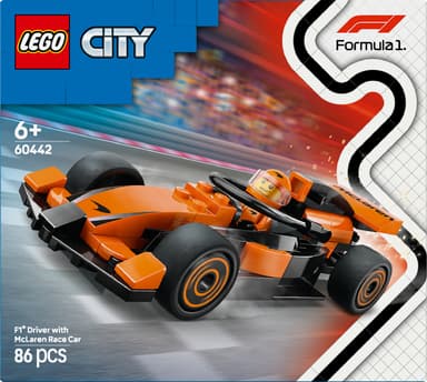 LEGO City F1 förare med McLaren racerbil 60442