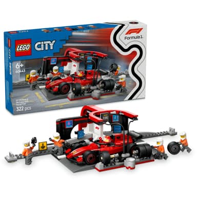 LEGO City F1 depåstopp & depåteam med Ferrari bil 60443