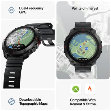 Polar Grit X2 Pro sportklocka S-L med pulsgivare (svart)