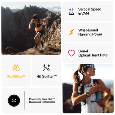 Polar Grit X2 Pro sportklocka M/L (Titan/Stål)