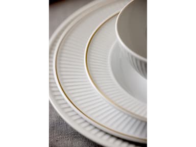 Pillivuyt Tallrik flat Vit/Matt guld