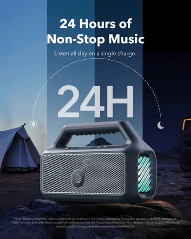 Soundcore Boom 2 bärbar trådlös högtalare (blå)