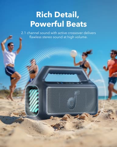 Soundcore Boom 2 bärbar trådlös högtalare (blå)